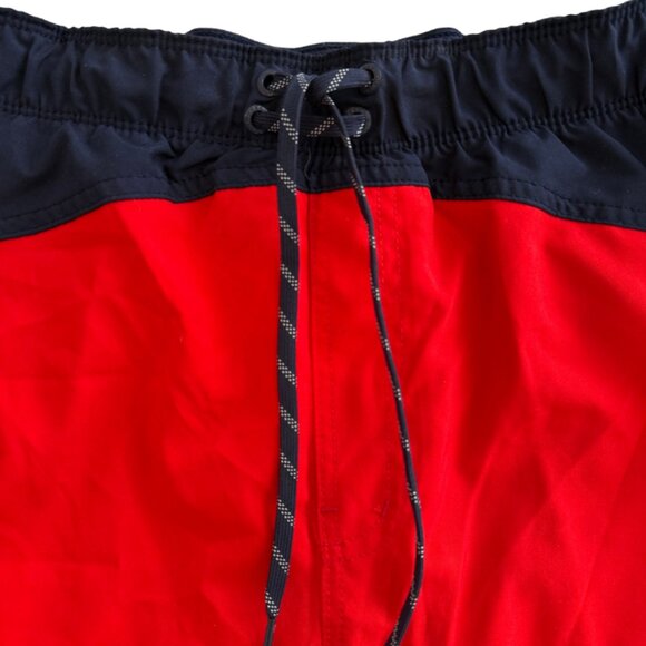 Speedo Mens Marina Flex 6.5"  red/Blue Swim Trunks, Size Large w/ pockets - Picture 3 of 7